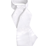 Plastron m. perler - Hvid