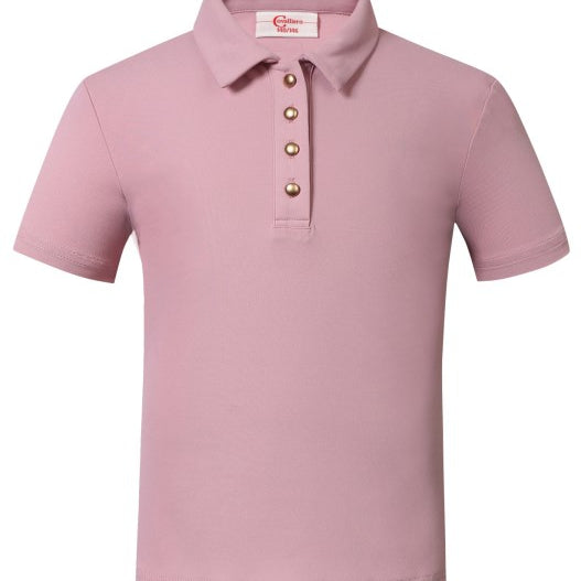 Polo T-shirt S/S23 (Børn) - Pearl Rose