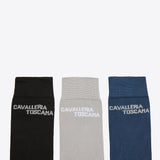 Jacquard Logo Lange Strømper - 3 Pk