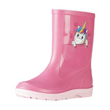 Gummistøvler - Pink med unicorn