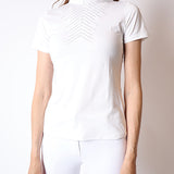 Bling competition top - white